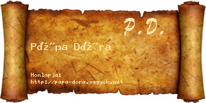 Pápa Dóra névjegykártya